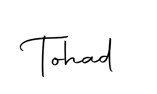 You should practise on your own different ways (Autography-DOLnW) to write your name (Tohad) in signature. don't let someone else do it for you. Tohad signature style 10 images and pictures png