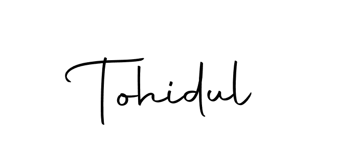 Use a signature maker to create a handwritten signature online. With this signature software, you can design (Autography-DOLnW) your own signature for name Tohidul. Tohidul signature style 10 images and pictures png