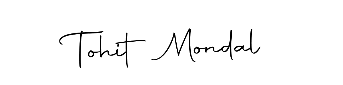 Design your own signature with our free online signature maker. With this signature software, you can create a handwritten (Autography-DOLnW) signature for name Tohit Mondal. Tohit Mondal signature style 10 images and pictures png