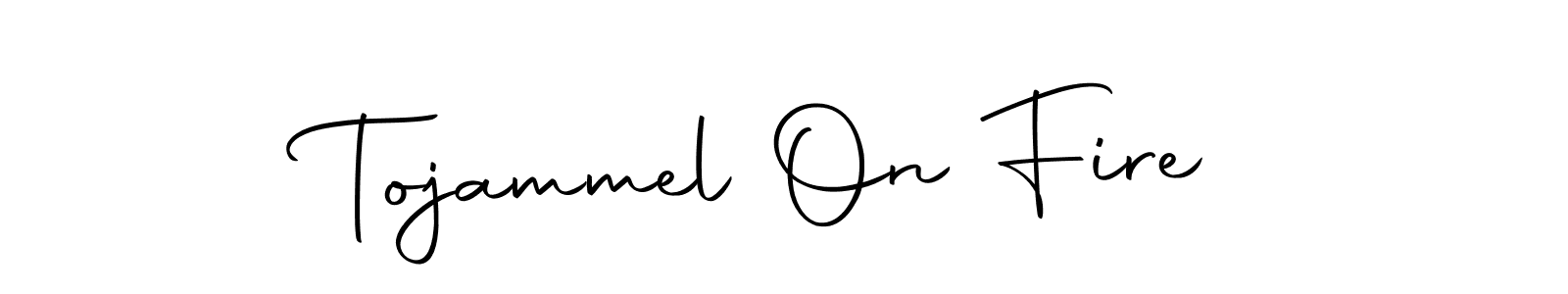 The best way (Autography-DOLnW) to make a short signature is to pick only two or three words in your name. The name Tojammel On Fire include a total of six letters. For converting this name. Tojammel On Fire signature style 10 images and pictures png