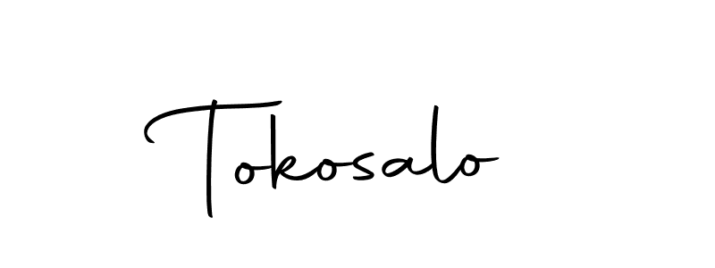 Make a beautiful signature design for name Tokosalo. With this signature (Autography-DOLnW) style, you can create a handwritten signature for free. Tokosalo signature style 10 images and pictures png