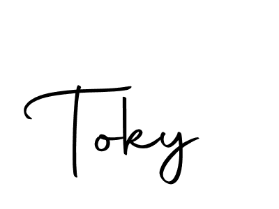You should practise on your own different ways (Autography-DOLnW) to write your name (Toky) in signature. don't let someone else do it for you. Toky signature style 10 images and pictures png
