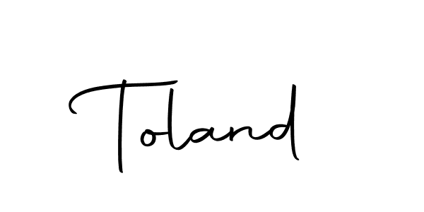 Create a beautiful signature design for name Toland. With this signature (Autography-DOLnW) fonts, you can make a handwritten signature for free. Toland signature style 10 images and pictures png