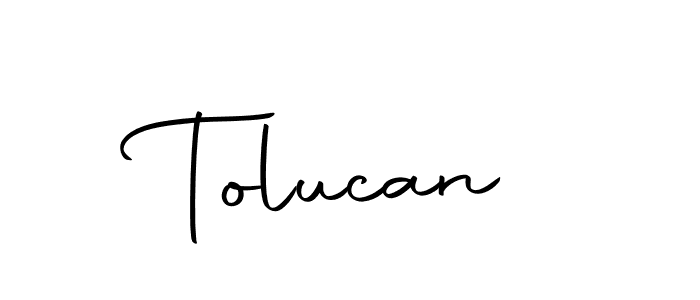 Design your own signature with our free online signature maker. With this signature software, you can create a handwritten (Autography-DOLnW) signature for name Tolucan. Tolucan signature style 10 images and pictures png