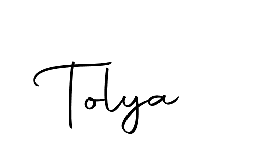 Tolya stylish signature style. Best Handwritten Sign (Autography-DOLnW) for my name. Handwritten Signature Collection Ideas for my name Tolya. Tolya signature style 10 images and pictures png