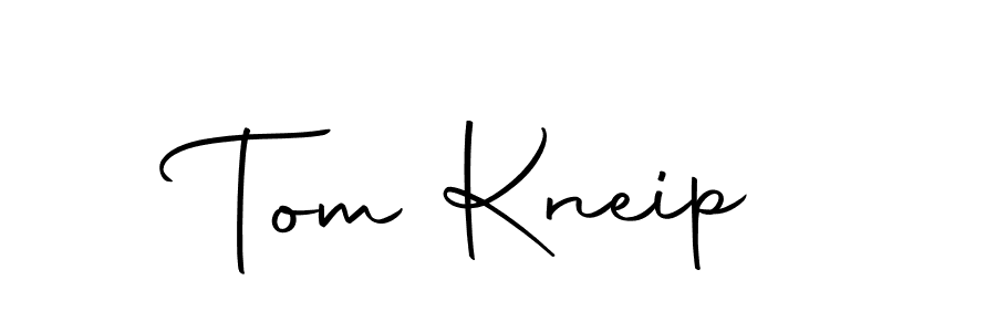 How to make Tom Kneip name signature. Use Autography-DOLnW style for creating short signs online. This is the latest handwritten sign. Tom Kneip signature style 10 images and pictures png