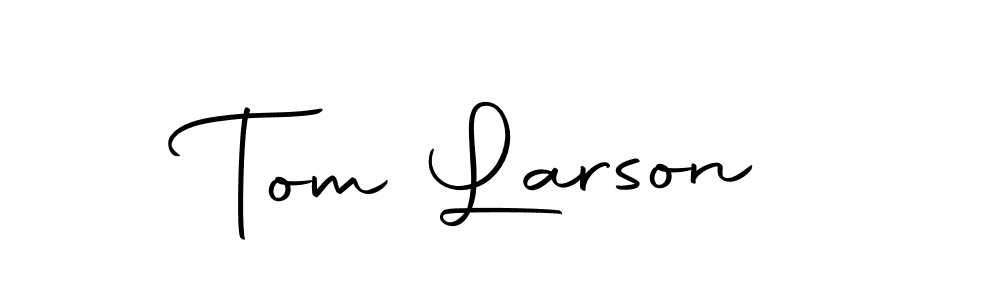 How to make Tom Larson name signature. Use Autography-DOLnW style for creating short signs online. This is the latest handwritten sign. Tom Larson signature style 10 images and pictures png