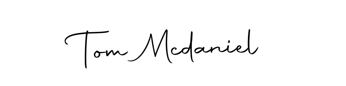 How to make Tom Mcdaniel name signature. Use Autography-DOLnW style for creating short signs online. This is the latest handwritten sign. Tom Mcdaniel signature style 10 images and pictures png