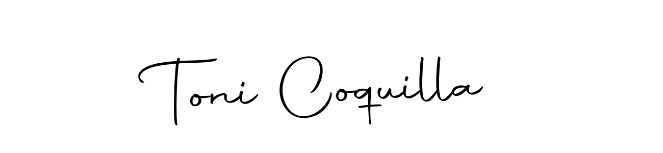 Similarly Autography-DOLnW is the best handwritten signature design. Signature creator online .You can use it as an online autograph creator for name Toni Coquilla. Toni Coquilla signature style 10 images and pictures png