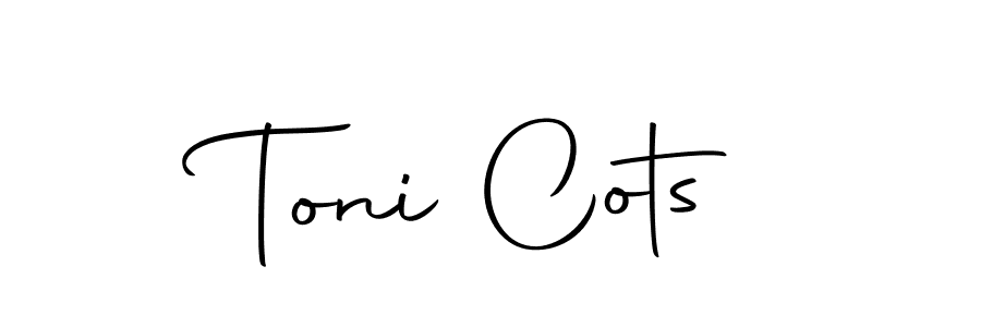 How to make Toni Cots name signature. Use Autography-DOLnW style for creating short signs online. This is the latest handwritten sign. Toni Cots signature style 10 images and pictures png