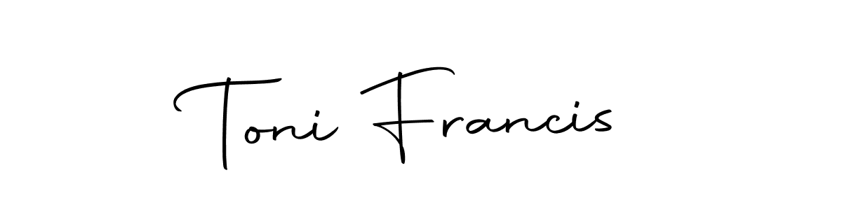 Also we have Toni Francis name is the best signature style. Create professional handwritten signature collection using Autography-DOLnW autograph style. Toni Francis signature style 10 images and pictures png