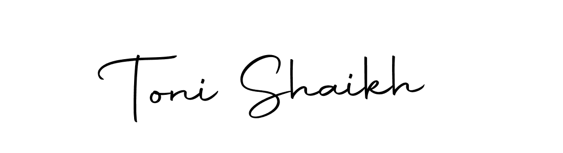 How to make Toni Shaikh name signature. Use Autography-DOLnW style for creating short signs online. This is the latest handwritten sign. Toni Shaikh signature style 10 images and pictures png