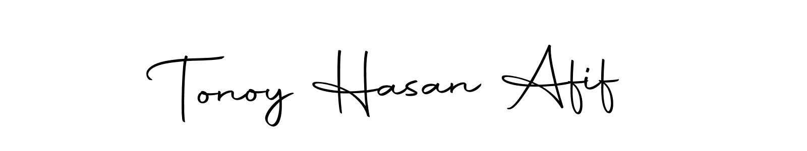 Design your own signature with our free online signature maker. With this signature software, you can create a handwritten (Autography-DOLnW) signature for name Tonoy Hasan Afif. Tonoy Hasan Afif signature style 10 images and pictures png