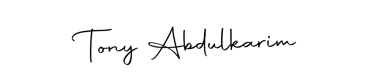 You should practise on your own different ways (Autography-DOLnW) to write your name (Tony Abdulkarim) in signature. don't let someone else do it for you. Tony Abdulkarim signature style 10 images and pictures png