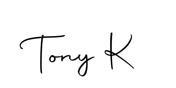 It looks lik you need a new signature style for name Tony K. Design unique handwritten (Autography-DOLnW) signature with our free signature maker in just a few clicks. Tony K signature style 10 images and pictures png