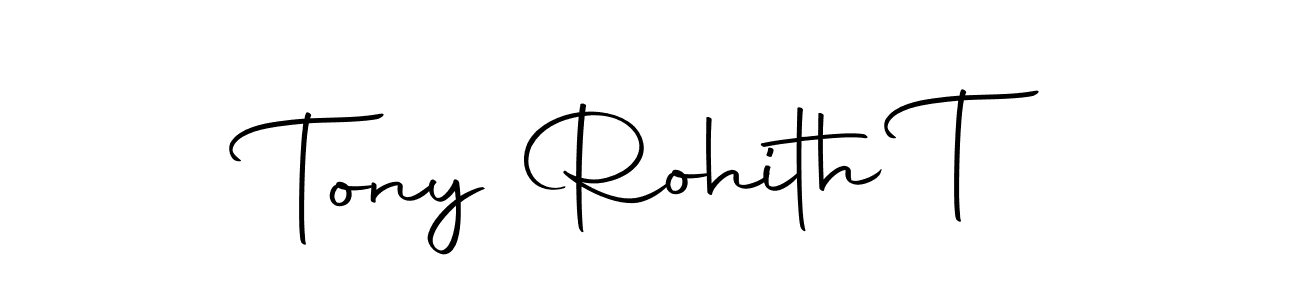 The best way (Autography-DOLnW) to make a short signature is to pick only two or three words in your name. The name Tony Rohith T include a total of six letters. For converting this name. Tony Rohith T signature style 10 images and pictures png