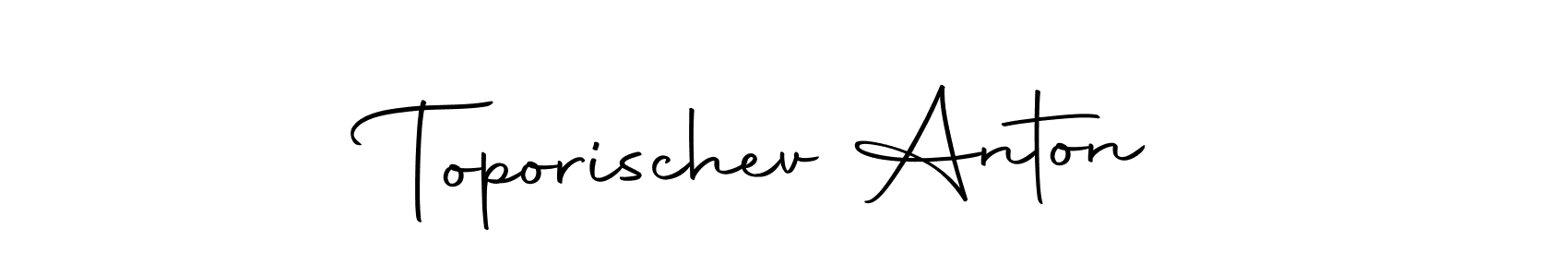 Make a beautiful signature design for name Toporischev Anton. With this signature (Autography-DOLnW) style, you can create a handwritten signature for free. Toporischev Anton signature style 10 images and pictures png