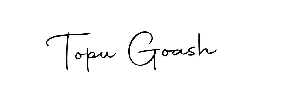 You can use this online signature creator to create a handwritten signature for the name Topu Goash. This is the best online autograph maker. Topu Goash signature style 10 images and pictures png