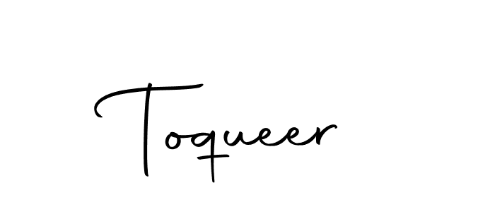 Toqueer stylish signature style. Best Handwritten Sign (Autography-DOLnW) for my name. Handwritten Signature Collection Ideas for my name Toqueer. Toqueer signature style 10 images and pictures png