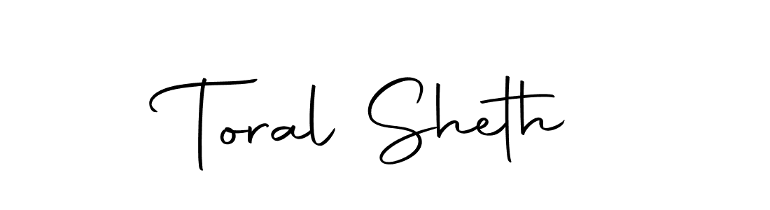 Design your own signature with our free online signature maker. With this signature software, you can create a handwritten (Autography-DOLnW) signature for name Toral Sheth. Toral Sheth signature style 10 images and pictures png