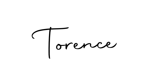 Design your own signature with our free online signature maker. With this signature software, you can create a handwritten (Autography-DOLnW) signature for name Torence. Torence signature style 10 images and pictures png