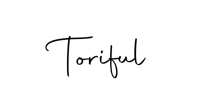 Design your own signature with our free online signature maker. With this signature software, you can create a handwritten (Autography-DOLnW) signature for name Toriful. Toriful signature style 10 images and pictures png