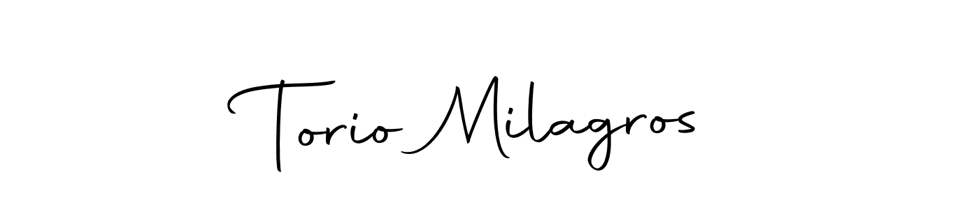 How to make Torio Milagros signature? Autography-DOLnW is a professional autograph style. Create handwritten signature for Torio Milagros name. Torio Milagros signature style 10 images and pictures png