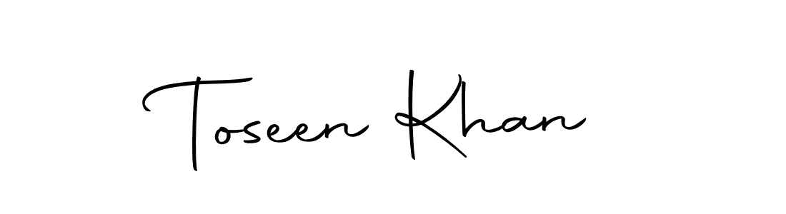 Create a beautiful signature design for name Toseen Khan. With this signature (Autography-DOLnW) fonts, you can make a handwritten signature for free. Toseen Khan signature style 10 images and pictures png