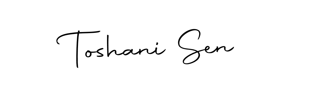 You should practise on your own different ways (Autography-DOLnW) to write your name (Toshani Sen) in signature. don't let someone else do it for you. Toshani Sen signature style 10 images and pictures png