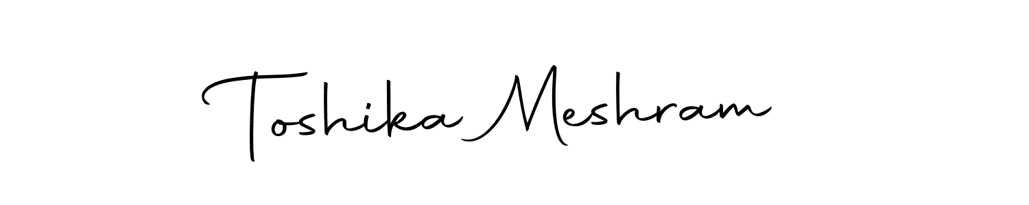 Design your own signature with our free online signature maker. With this signature software, you can create a handwritten (Autography-DOLnW) signature for name Toshika Meshram. Toshika Meshram signature style 10 images and pictures png