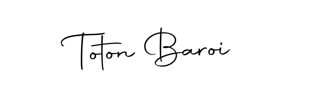 Similarly Autography-DOLnW is the best handwritten signature design. Signature creator online .You can use it as an online autograph creator for name Toton Baroi. Toton Baroi signature style 10 images and pictures png