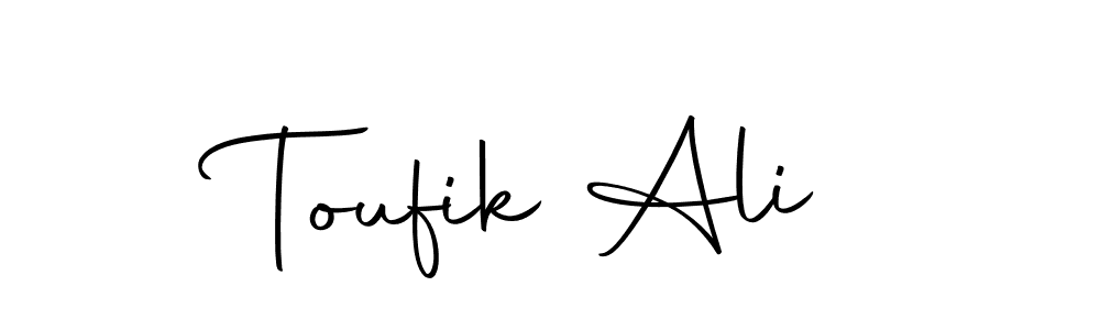 Use a signature maker to create a handwritten signature online. With this signature software, you can design (Autography-DOLnW) your own signature for name Toufik Ali. Toufik Ali signature style 10 images and pictures png