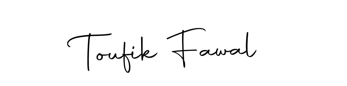 Design your own signature with our free online signature maker. With this signature software, you can create a handwritten (Autography-DOLnW) signature for name Toufik Fawal. Toufik Fawal signature style 10 images and pictures png