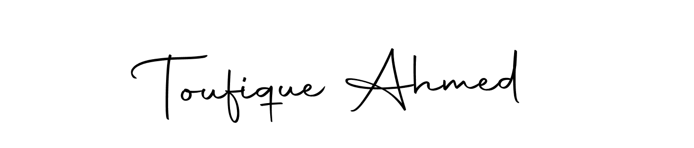 Make a beautiful signature design for name Toufique Ahmed. With this signature (Autography-DOLnW) style, you can create a handwritten signature for free. Toufique Ahmed signature style 10 images and pictures png