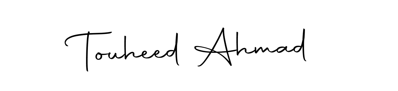 Make a short Touheed Ahmad signature style. Manage your documents anywhere anytime using Autography-DOLnW. Create and add eSignatures, submit forms, share and send files easily. Touheed Ahmad signature style 10 images and pictures png