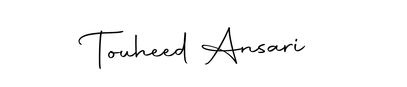 You should practise on your own different ways (Autography-DOLnW) to write your name (Touheed Ansari) in signature. don't let someone else do it for you. Touheed Ansari signature style 10 images and pictures png