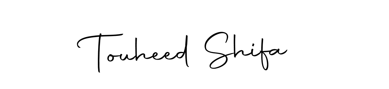 The best way (Autography-DOLnW) to make a short signature is to pick only two or three words in your name. The name Touheed Shifa include a total of six letters. For converting this name. Touheed Shifa signature style 10 images and pictures png