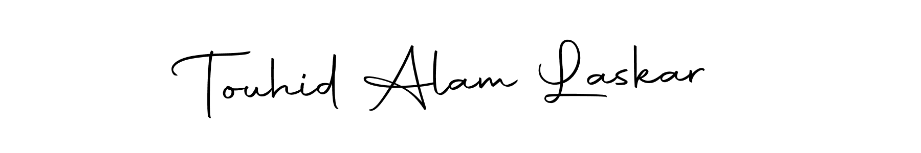 This is the best signature style for the Touhid Alam Laskar name. Also you like these signature font (Autography-DOLnW). Mix name signature. Touhid Alam Laskar signature style 10 images and pictures png