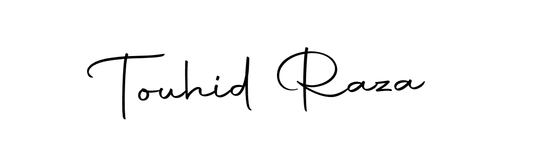 You should practise on your own different ways (Autography-DOLnW) to write your name (Touhid Raza) in signature. don't let someone else do it for you. Touhid Raza signature style 10 images and pictures png