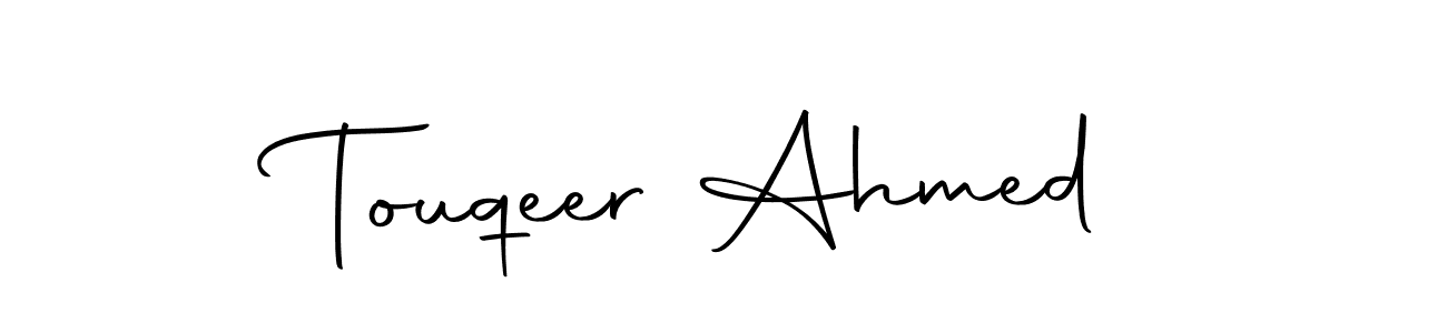 Similarly Autography-DOLnW is the best handwritten signature design. Signature creator online .You can use it as an online autograph creator for name Touqeer Ahmed. Touqeer Ahmed signature style 10 images and pictures png