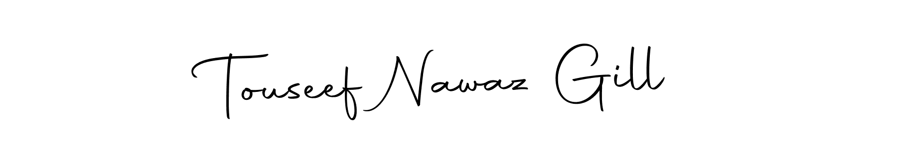 It looks lik you need a new signature style for name Touseef Nawaz Gill. Design unique handwritten (Autography-DOLnW) signature with our free signature maker in just a few clicks. Touseef Nawaz Gill signature style 10 images and pictures png