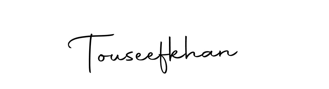 Use a signature maker to create a handwritten signature online. With this signature software, you can design (Autography-DOLnW) your own signature for name Touseefkhan. Touseefkhan signature style 10 images and pictures png
