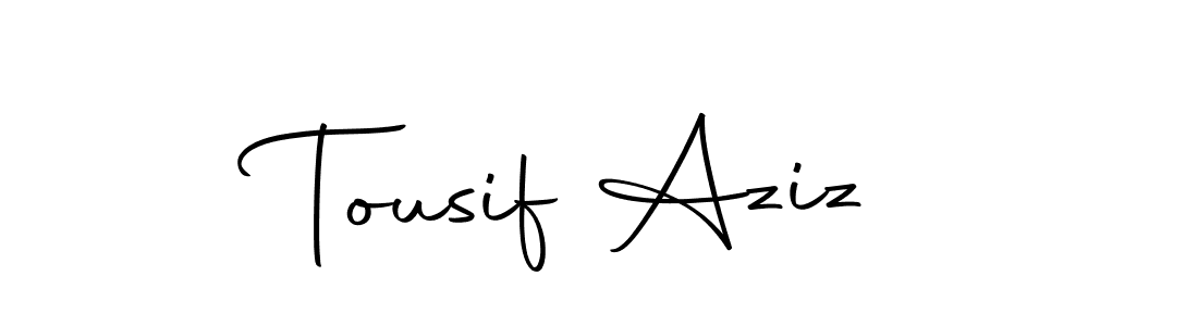 It looks lik you need a new signature style for name Tousif Aziz. Design unique handwritten (Autography-DOLnW) signature with our free signature maker in just a few clicks. Tousif Aziz signature style 10 images and pictures png