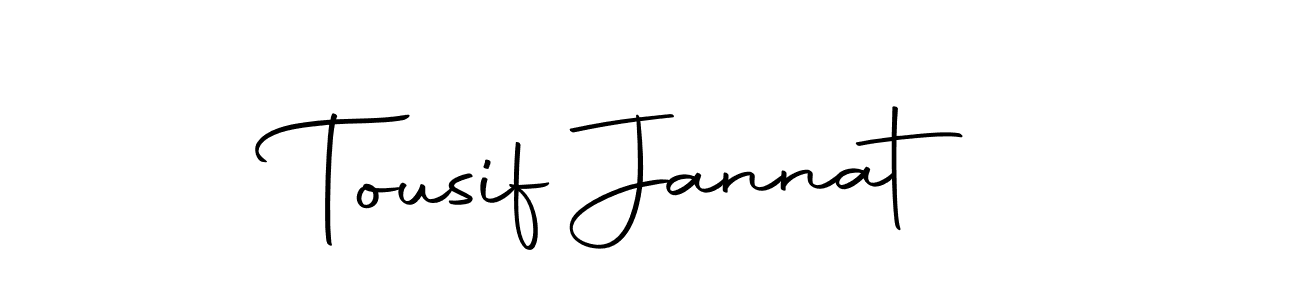 The best way (Autography-DOLnW) to make a short signature is to pick only two or three words in your name. The name Tousif Jannat include a total of six letters. For converting this name. Tousif Jannat signature style 10 images and pictures png