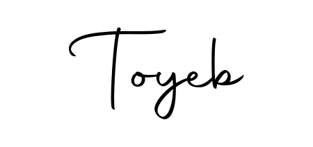 Create a beautiful signature design for name Toyeb. With this signature (Autography-DOLnW) fonts, you can make a handwritten signature for free. Toyeb signature style 10 images and pictures png