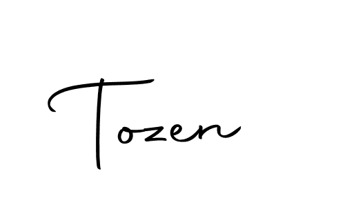 How to make Tozen name signature. Use Autography-DOLnW style for creating short signs online. This is the latest handwritten sign. Tozen signature style 10 images and pictures png