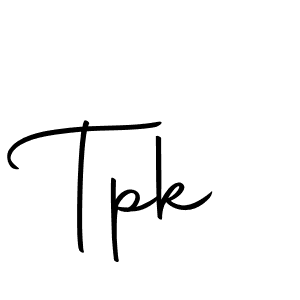 Design your own signature with our free online signature maker. With this signature software, you can create a handwritten (Autography-DOLnW) signature for name Tpk. Tpk signature style 10 images and pictures png