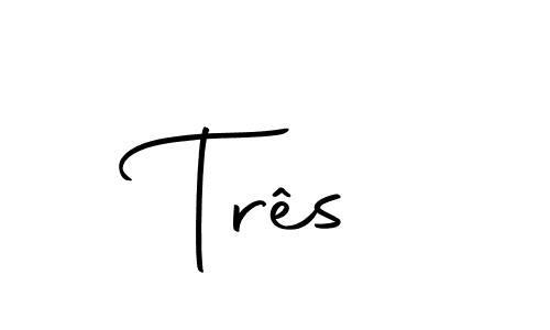 How to make Três name signature. Use Autography-DOLnW style for creating short signs online. This is the latest handwritten sign. Três signature style 10 images and pictures png