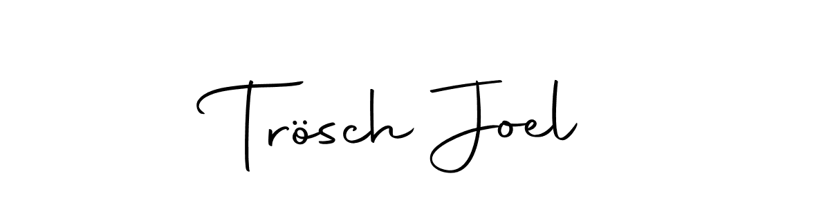 How to make Trösch Joel name signature. Use Autography-DOLnW style for creating short signs online. This is the latest handwritten sign. Trösch Joel signature style 10 images and pictures png