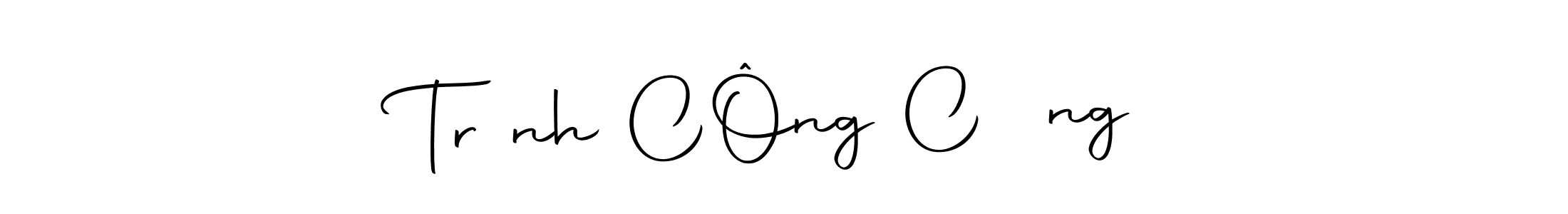 How to make TrỊnh CÔng CƯỜng name signature. Use Autography-DOLnW style for creating short signs online. This is the latest handwritten sign. TrỊnh CÔng CƯỜng signature style 10 images and pictures png